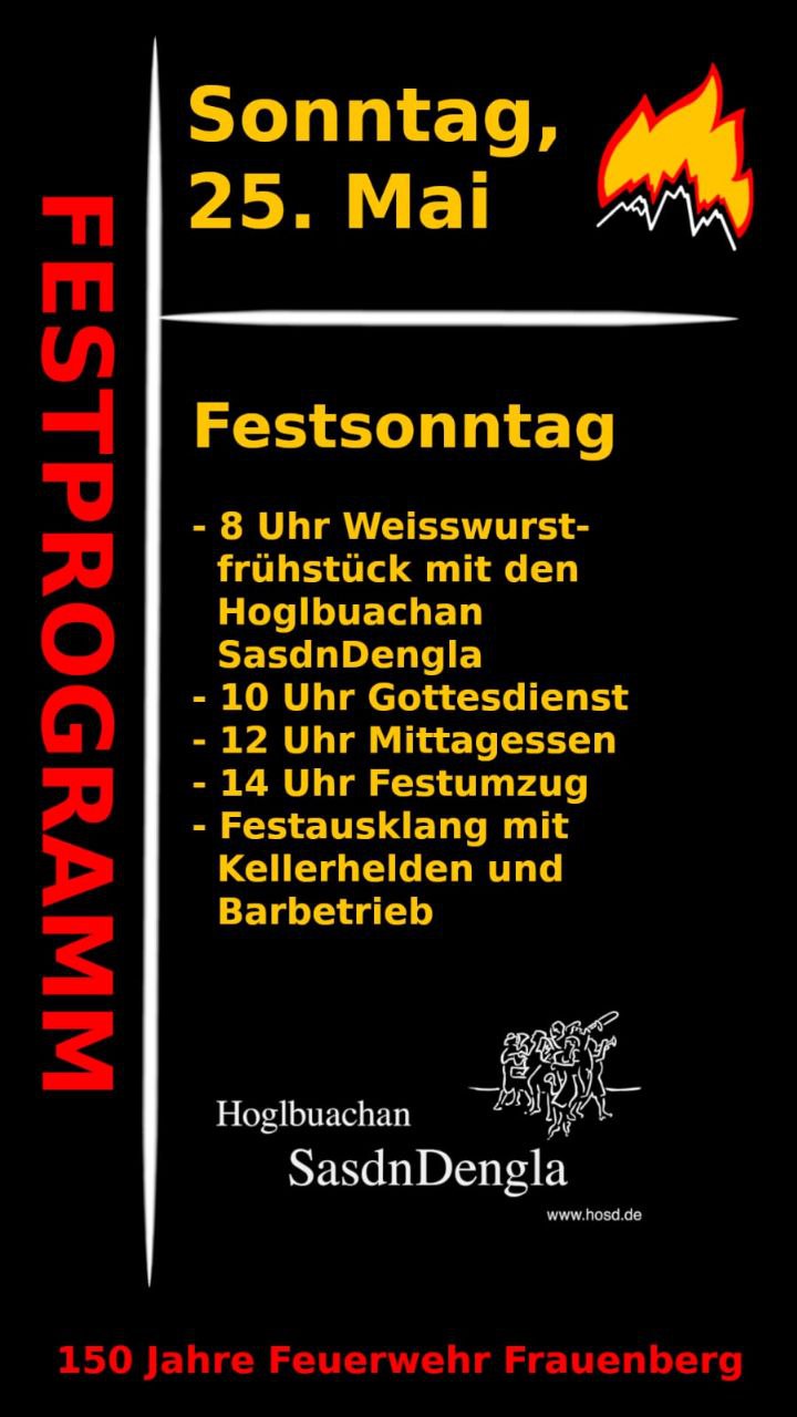 Festprogramm Festsonntag