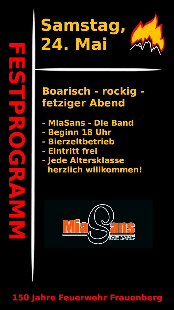 Festprogramm Samstag